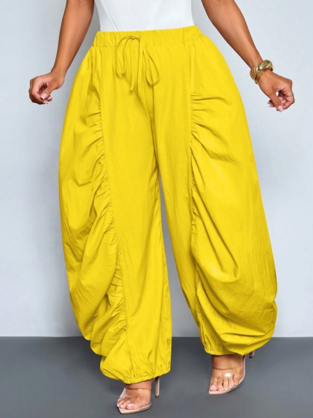 Butter Yellow Loose Casual Pants